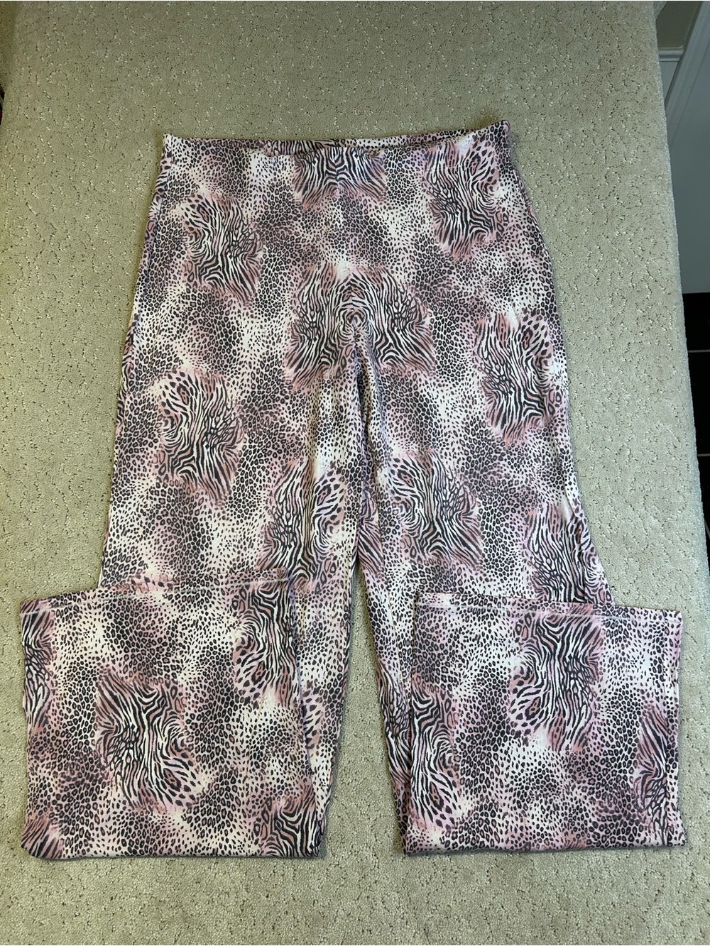 NWT SKIMS Sleep Pajama Pants Bloom Mini Multi Animal Print Drawstring Women S